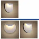 Minimalistische weiße Wandleuchte — Verarbeitungsdetail