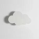 Minimalistische Wandleuchte in Wolkenform für Kinderzimmer — Verarbeitungsdetail