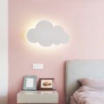 Minimalistische Wandleuchte in Wolkenform für Kinderzimmer — Rückseite