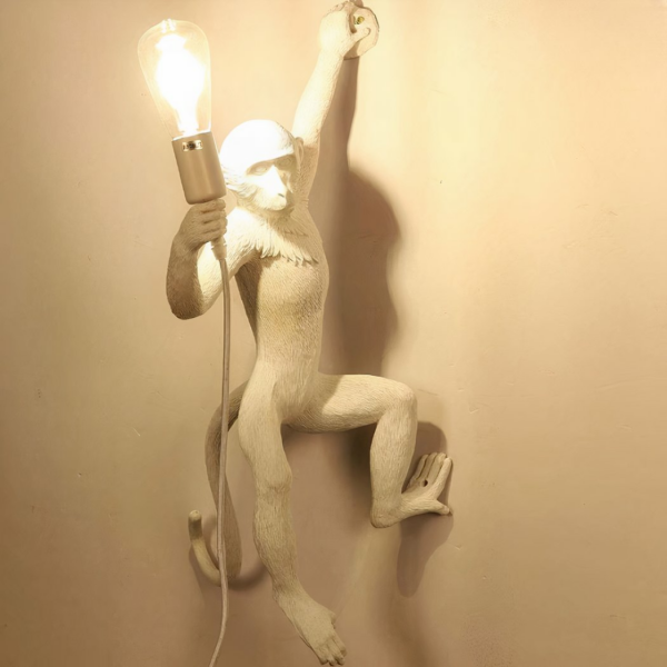 Art-Deco-Wandleuchte in Form eines Affen