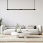 Design-LED-Hängeleuchte im Loftstil aus einfachem schwarzem Metall — Hauptansicht