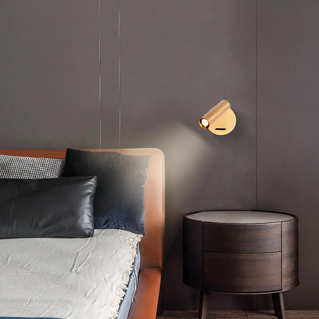 Tischlampe Nachttisch Samt Beige Gold kaufen