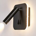 Flache Wandleuchte mit Schalter