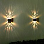 Große, wasserdichte Solar-LED-Wandleuchte — weitere Detailansicht