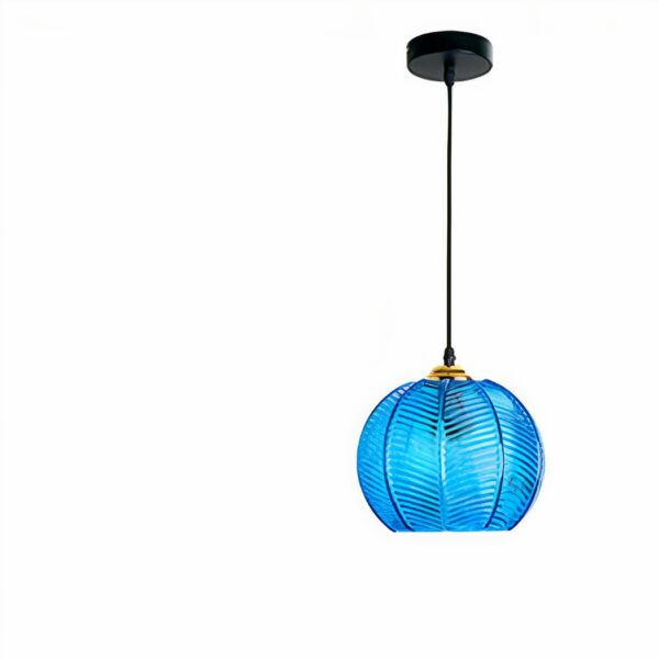 Hängeleuchte aus Rauchglas mit modernen Streifen