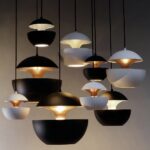 Kugelförmige Hängeleuchte im Apfel-Design — im Raum