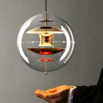 LED-Globus-Pendelleuchte in kreativem dänischem Design — Verarbeitungsdetail
