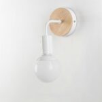 Moderne minimalistische weiße Wandleuchte aus Schmiedeeisen