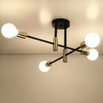 Retro- und industrieller LED-Kronleuchter aus Schmiedeeisen — Detailaufnahme