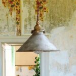 Vintage-Hängeleuchte aus Eisen im Industriestil — Verarbeitungsdetail