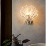 Vintage-Wandleuchte in Form einer Muschel — Detailaufnahme