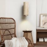 Wandleuchte aus Naturstein Beige