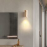 Wandleuchte aus Naturstein Beige — Verarbeitungsdetail