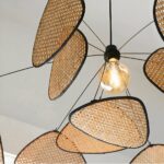 Hängeleuchte aus Rattan und Weide — Verarbeitungsdetail