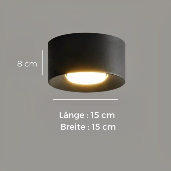 Moderner LED-Kronleuchter mit minimalistischem Zylinderdesign und Einbaustrahler