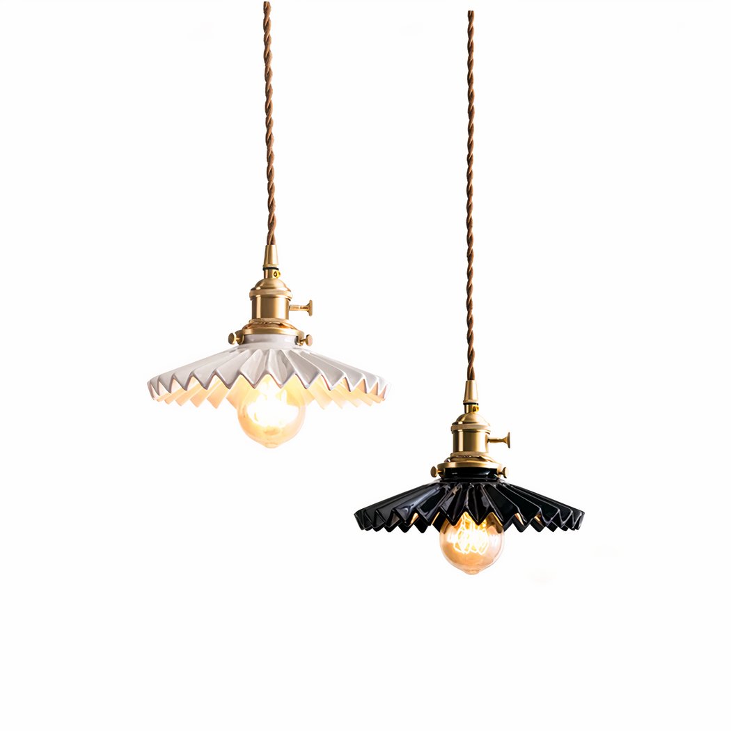 Schwarz-weißer Art Deco Lampenschirm – Diamantmuster, Handgefertigt, Für Decken- Oder Tischlampe