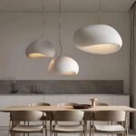 Hängende Kronleuchter im japanischen Stil Wabi-Sabi minimalistisch — weitere Detailansicht
