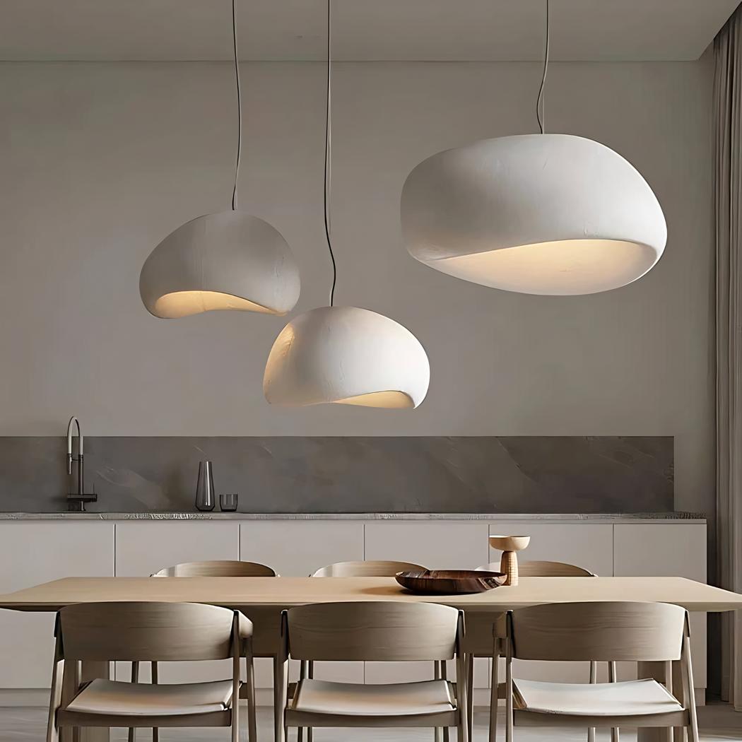 Hängende Kronleuchter im japanischen Stil Wabi-Sabi minimalistisch — weitere Detailansicht