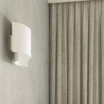 Design-Wandleuchte aus Stahl, weiß oder schwarz, Doppellicht