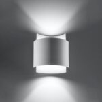 Design-Wandleuchte aus Stahl, weiß oder schwarz, Doppellicht