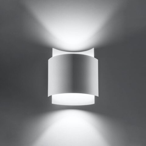 Design-Wandleuchte aus Stahl, weiß oder schwarz, Doppellicht