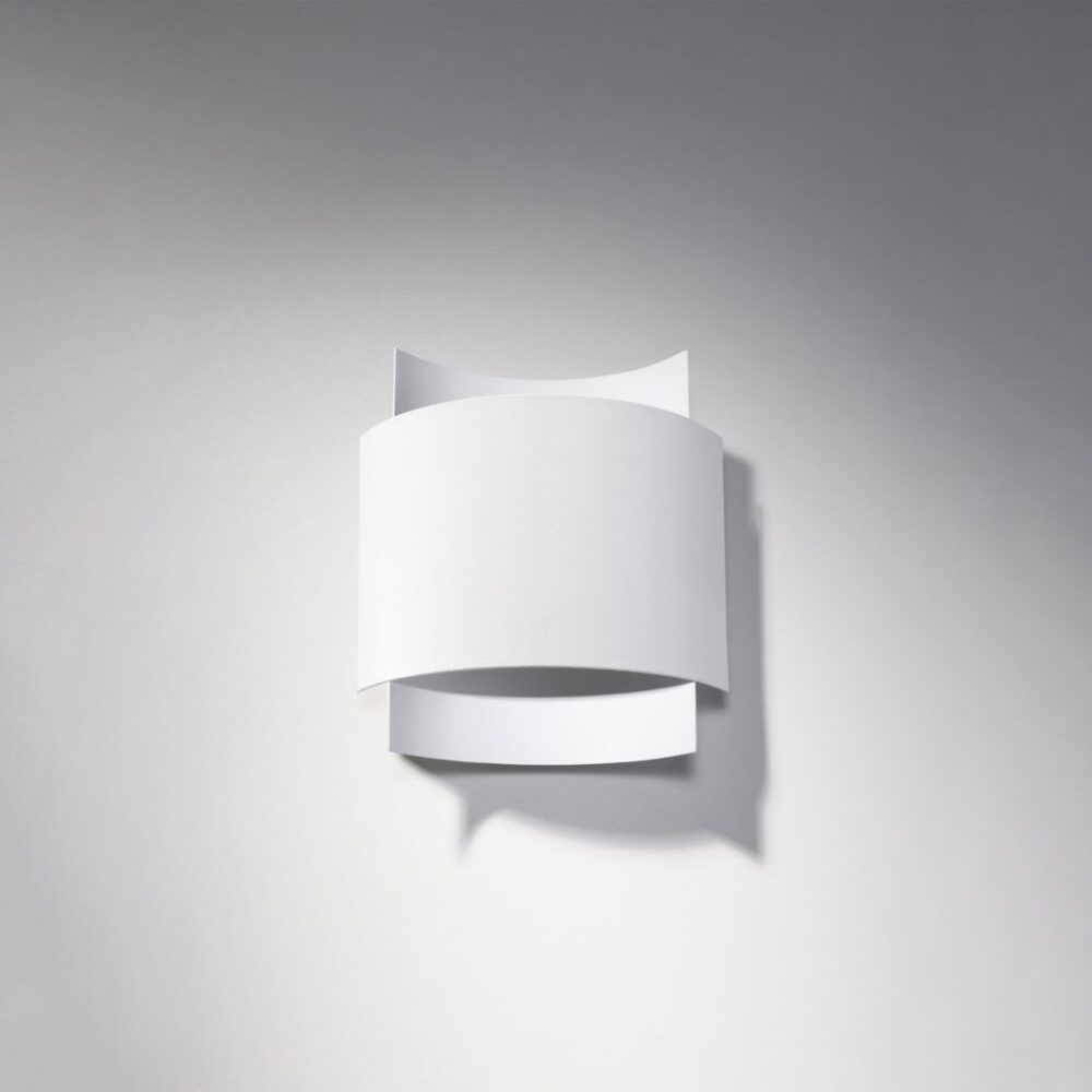 Design-Wandleuchte aus Stahl, weiß oder schwarz, Doppellicht