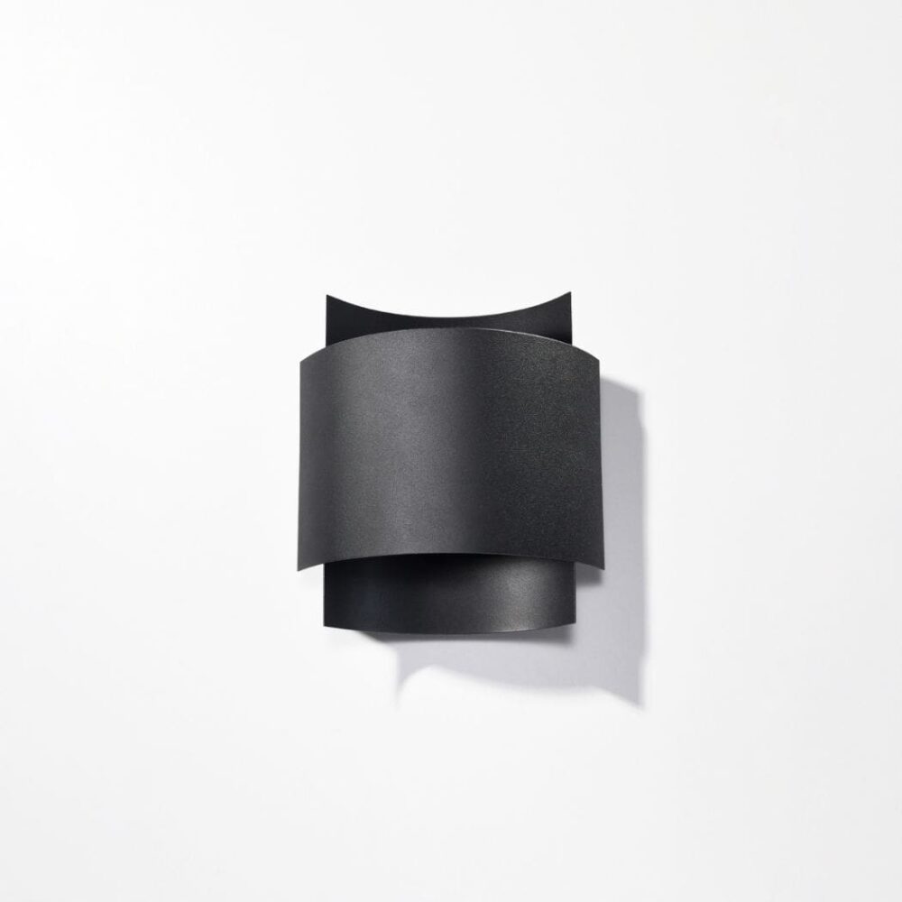 Design-Wandleuchte aus Stahl, weiß oder schwarz, Doppellicht