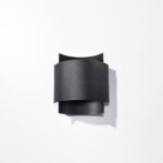 Design-Wandleuchte aus Stahl, weiß oder schwarz, Doppellicht