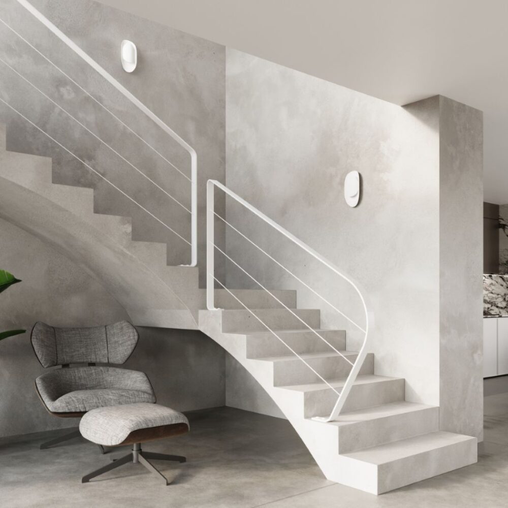 Elegante Design-Wandleuchte aus Stahl