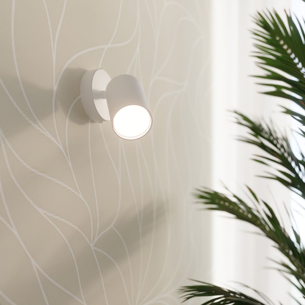 Wandleuchte mit verstellbarem Spot aus Metall