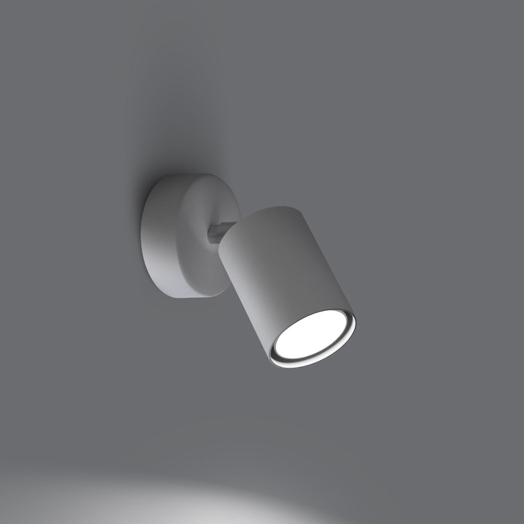 Wandleuchte mit verstellbarem Spot aus Metall