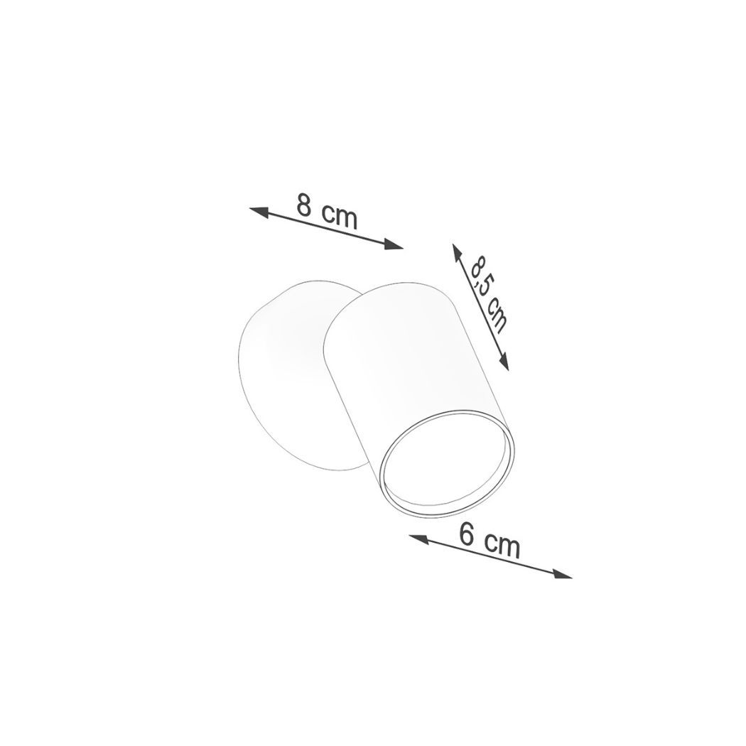 Wandleuchte mit verstellbarem Spot aus Metall