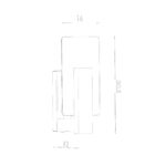 Design-Wandleuchte aus Wengeholz und mattem Glas