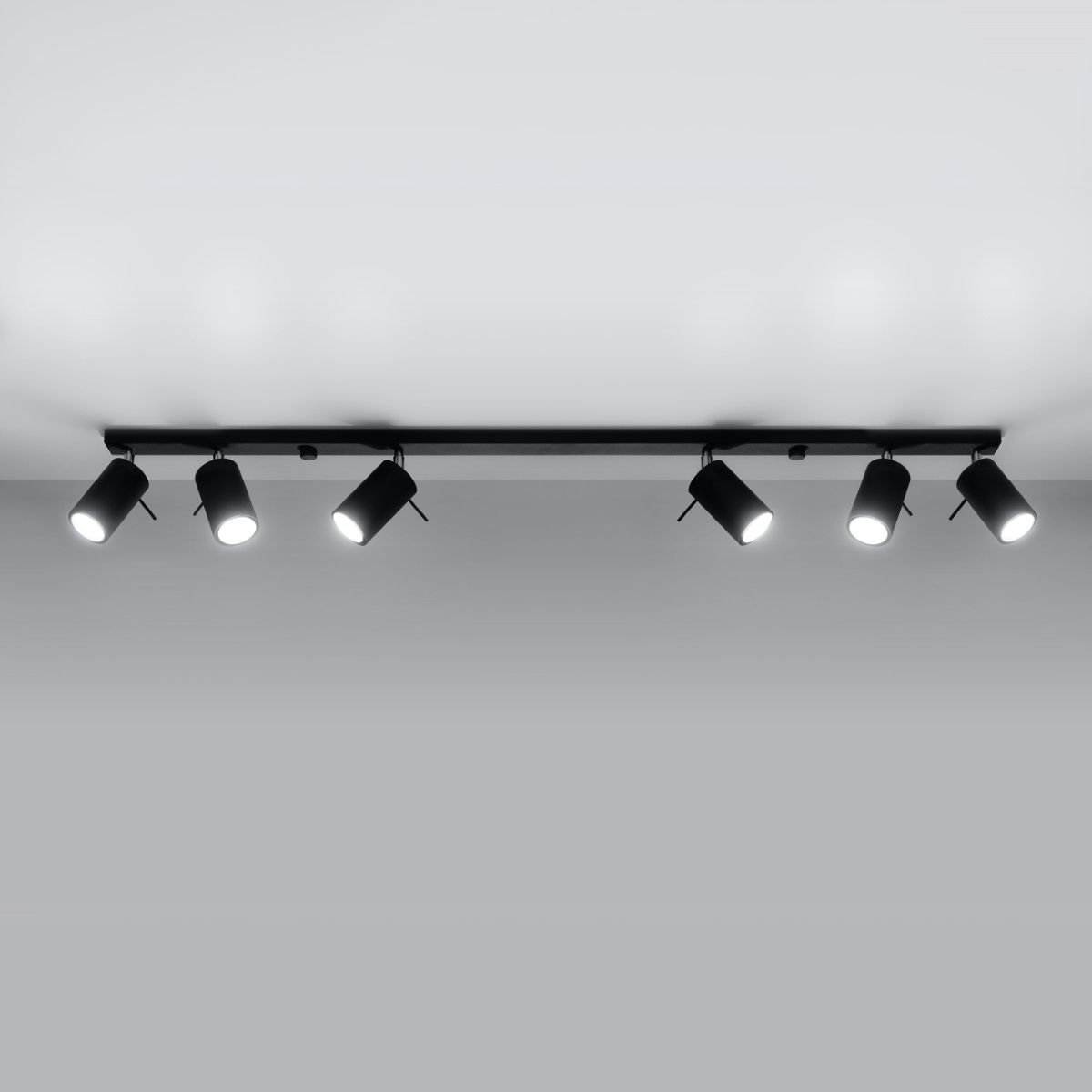 Deckenleuchter aus Stahl mit 6 verstellbaren Spots
