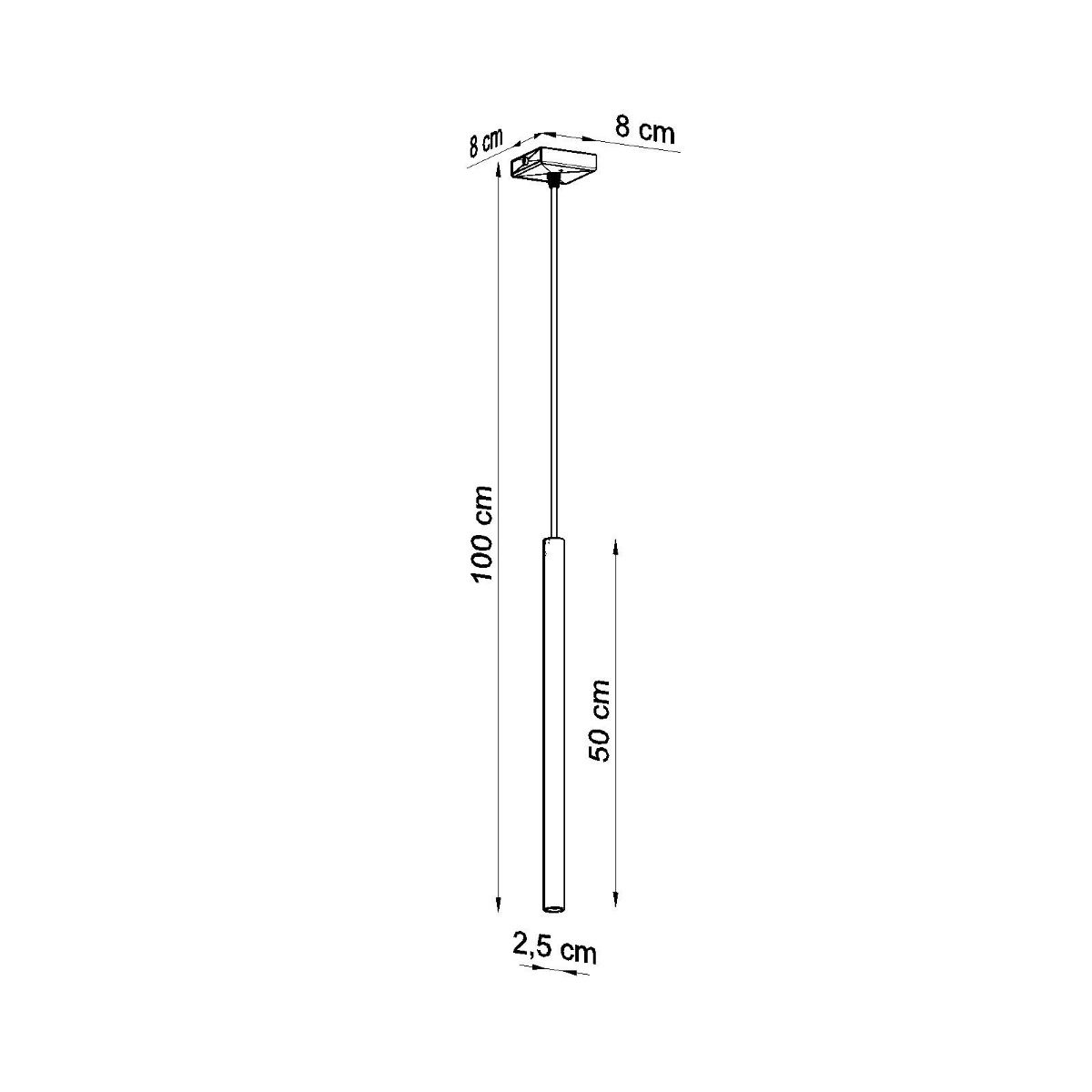 Schlanke moderne Pendelleuchte aus schwarzem oder weißem Stahl
