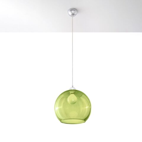 Design-Pendelleuchte mit Glaskugel in mehreren Farben