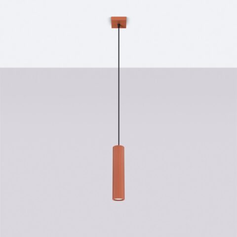 Minimalistische Terracotta-Hängeleuchte für gemütliche Atmosphäre