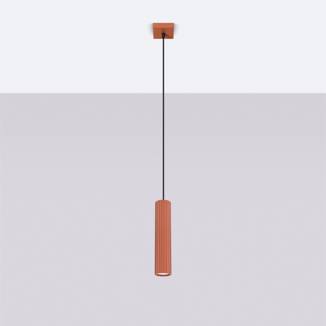 Minimalistische Terracotta-Hängeleuchte für gemütliche Atmosphäre