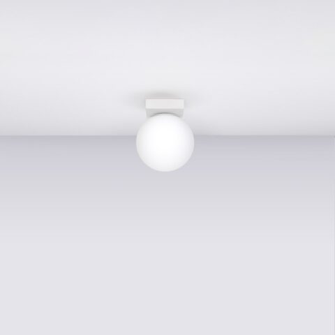 Kugelförmige Deckenleuchte aus Glas im minimalistischen Stil