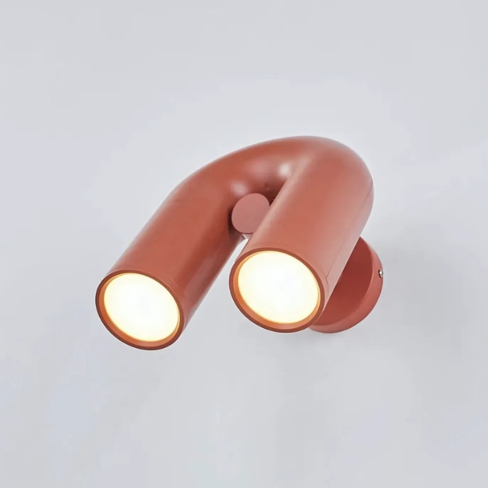 Design-Wandleuchte mit Doppelstrahl — Rückseite