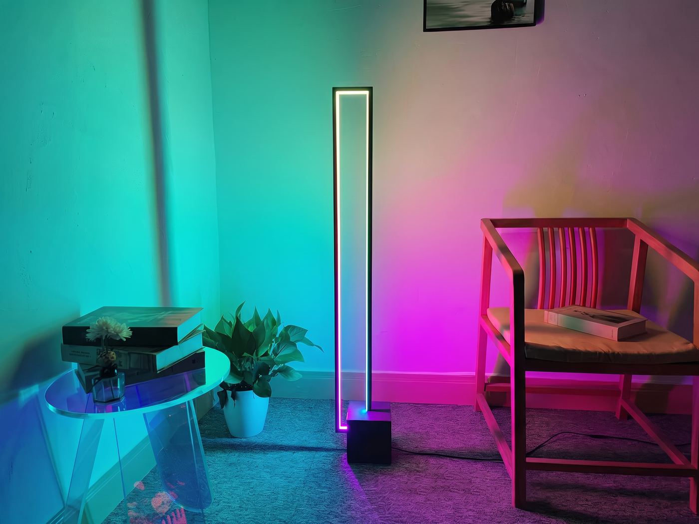 Skulpturale LED-Straßenleuchte für RGB-Ecken