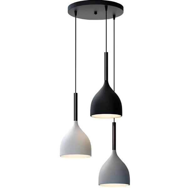 Kronleuchter 3 bunte Pendelleuchten