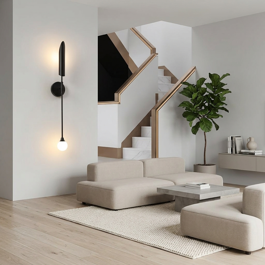 Design-Wandleuchte mit doppelter Lichtquelle — Hauptansicht
