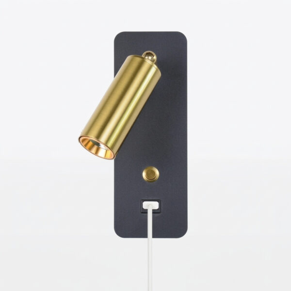 Moderne Lese-Spot-Wandleuchte mit Schalter orientierbar