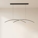LED-Pendelleuchte gekreuztes gebogenes Design