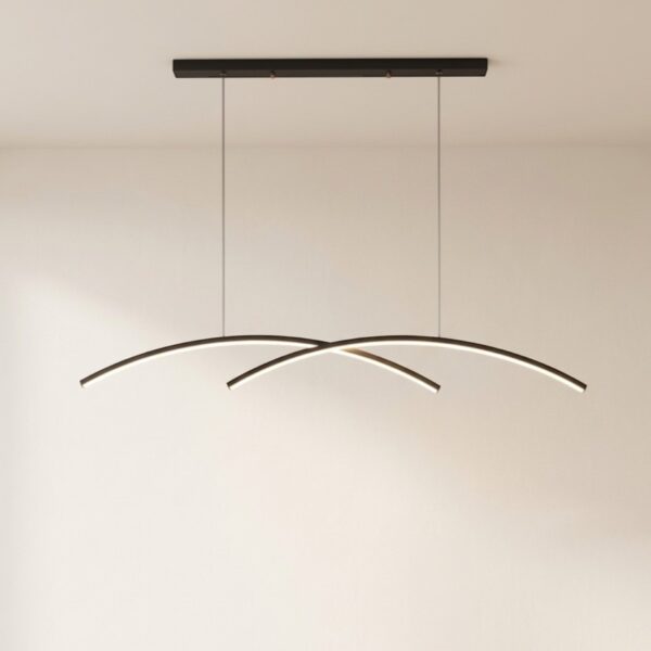 LED-Pendelleuchte gekreuztes gebogenes Design
