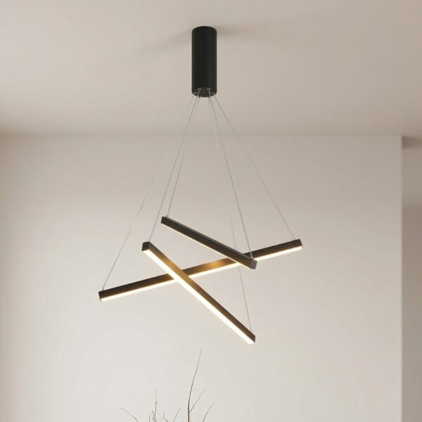 LED-Pendelleuchte gekreuzte Stäbe modernes Design