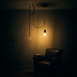 Pendelleuchte Lampe an schwarzem Textilkabel