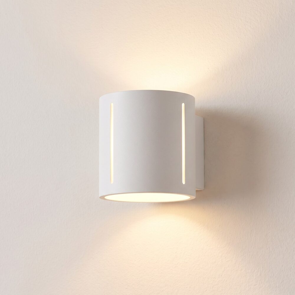 Moderne zylindrische Wandleuchte aus Aluminium