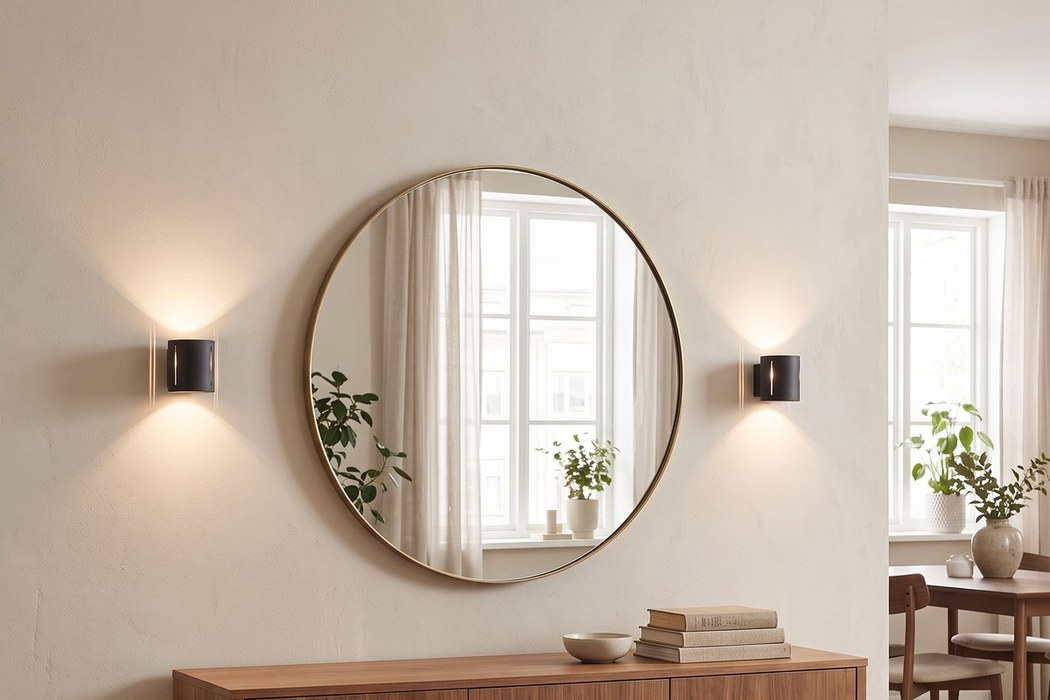 Moderne zylindrische Wandleuchte aus Aluminium